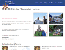 Tablet Screenshot of pfarre.kaprun.at